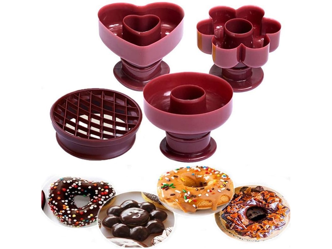 2026-4 Moldes Diy De Donas De Plástico Para Repostería, Herramienta De Horneado Para Cocina