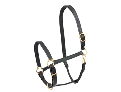 Cabeçada de Couro Preto Ponystar