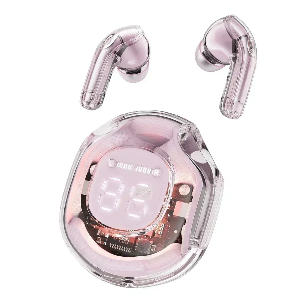 Fones De Ouvido Bluetooth Sem Fio Tws (rosa Lótus) Com Cancelamento De Ruído