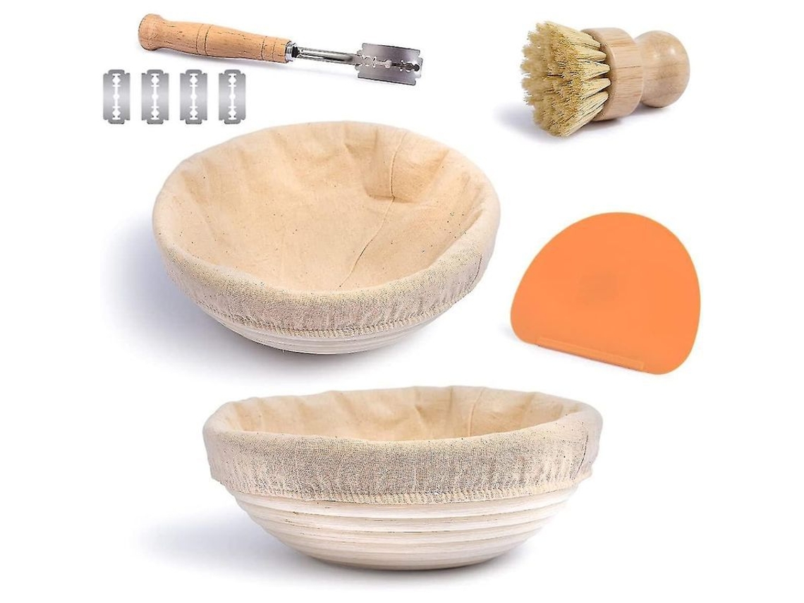 Cesta De Rattan Natural Para Provação De Pão Sem Químicos E Corantes - Ideal Para Sourdough