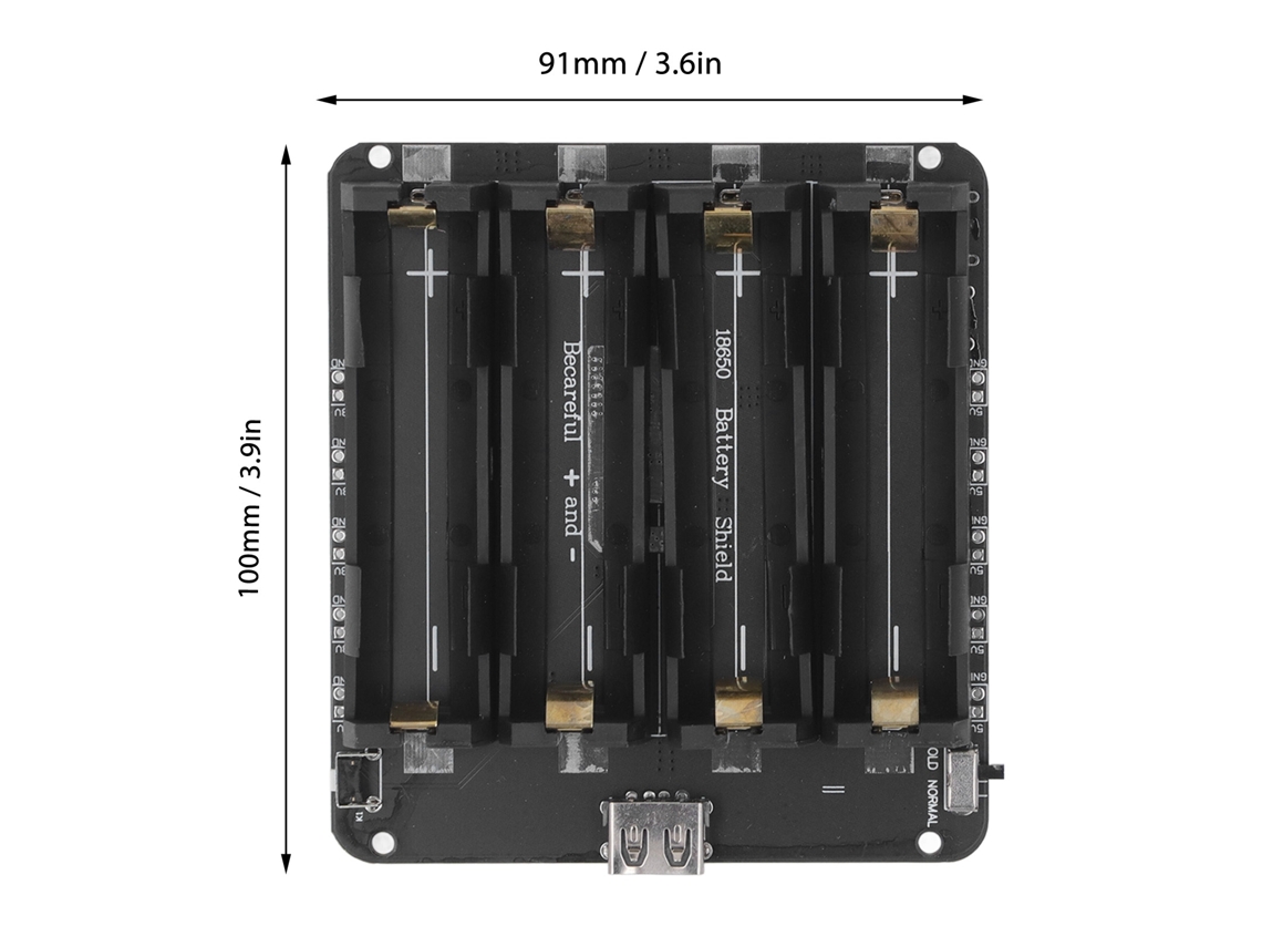 Laxiscreed Suporte De Bateria De 4 Canais Com Proteção Contra Sobrecarga Para Pilhas De 5v Lithium