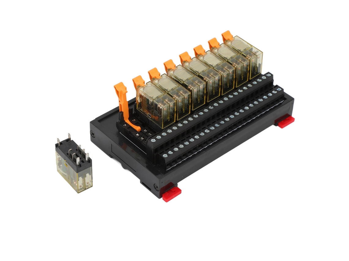 Placa de Controle de Relé Módulo Dc Plc de 8 Canais Din Rail Montagem 2 no 2 Nc Bem2s‑8mz