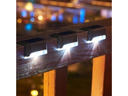 Conjunto de 4 Luzes Solares para Exterior com Corrimãos AQUAFORGE