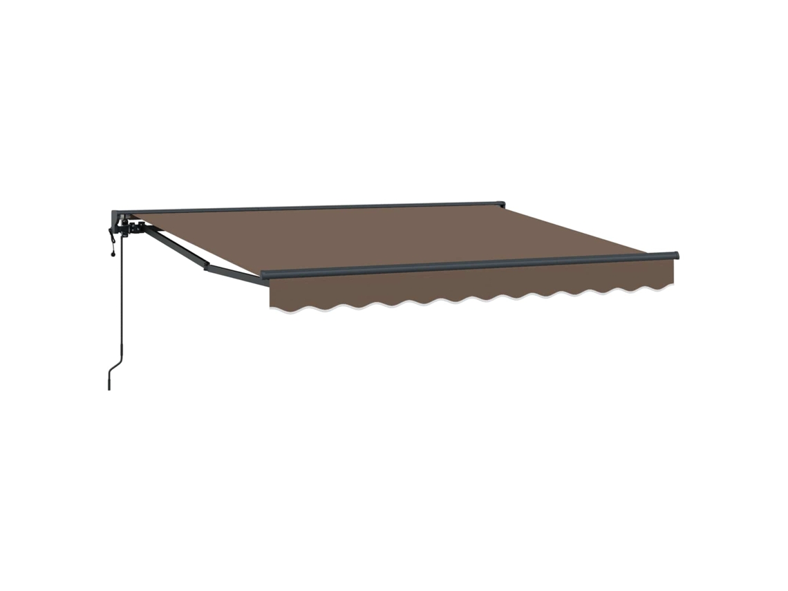 Conjunto 1 Toldo Retrátil Vidaxl Antracite Poliéster (4 X 2 M)