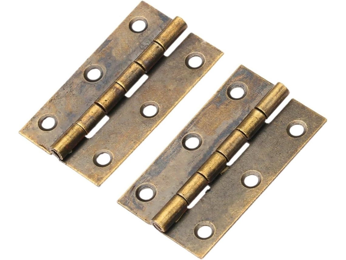 Dobradiças Giratórias Ocultas Para Portas, 2 Peças, Para Móveis, Armários, Gavetas, Dobradiças Decorativas Em Bronze