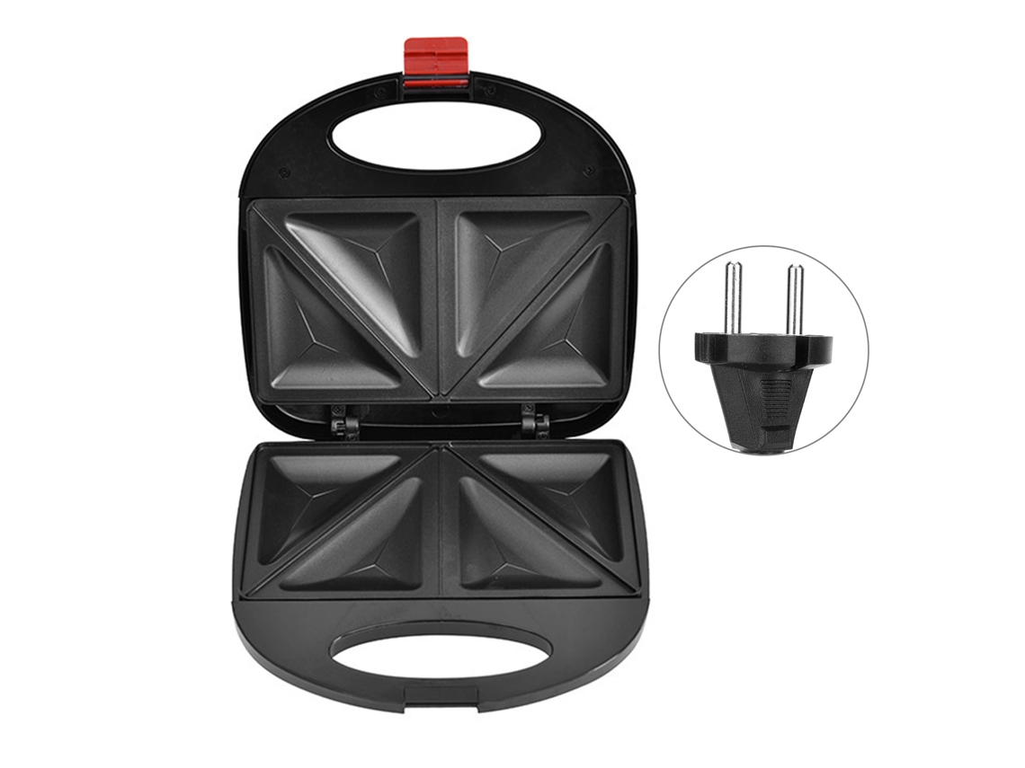 Máquina de Sanduíche Grande 900w com Placa de Alumínio Churrasqueira Panini Press S/MARCA
