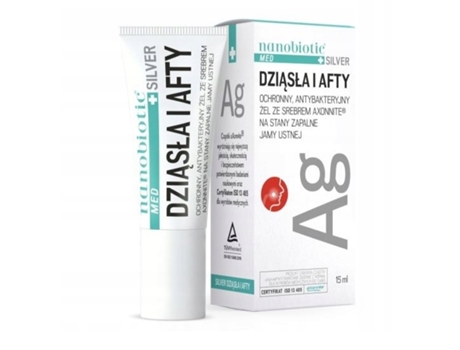 Nanobiotic Med Plus Silver Gel For Gums Canker Sores, 15 Ml Nano Tech