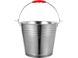 Balde Multifuncional De Aço Inoxidável, Prático E Resistente, 6l, Cor Prata.