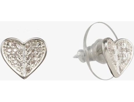 Brincos VILA NOVA Coração (Latão - Prateado - Tamanho Único)