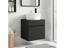 Vidaxl Vanidade De Pia De Parede Preto 49 X 44,5 X 66 Cm