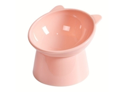 Tigela Ergonômica para Gatos com Design Inclinado Que Evita Derramamentos de Ração, Ideal para Gatinhos de Interior, Rosa AQUAFORGE