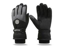 Luvas De Pelúcia Femininas Para Snowboard E Esqui Pretas Aquaforge