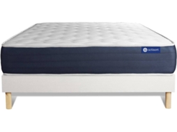 Conjunto de Estrado Branco + Colchão ACTISOM Actimemo Sleep (140x220 cm - Espuma Viscoelástica)