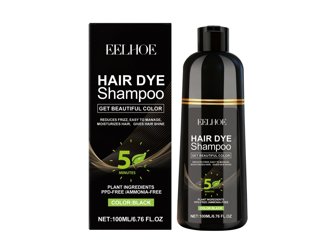 Shampoo para Colorir Preto e Nutrir o Cabelo LAXISCREED