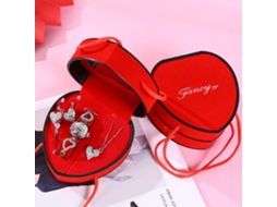 Conjunto de Presente Feminino com Relógio de Pulseira de Malha e Caixa Laranja SPQMENT