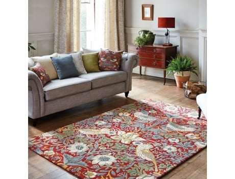 Tapete MORRIS & CO Strawberry Thief (Vermelho - 250x350 cm)