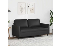 Vidaxl Sofá De 2 Lugares 140 Cm Couro Artificial Preto