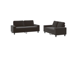 Sofa Set, Sofa Sets Vidaxl Preto Tecido (n/a)