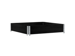 Pallet Collar, Pallet Collars Vidaxl Preto Madeira (100 X 100 Cm)