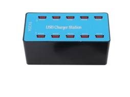 Estação de Carregamento USB EOOCOO, 10 portas, 100W, rápido