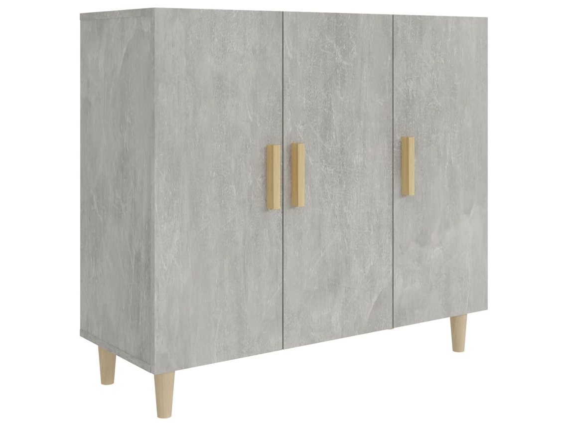 Aparador 90x34x80 Cm Madeira Processada Cinza Cimento MAISON EXCLUSIVE