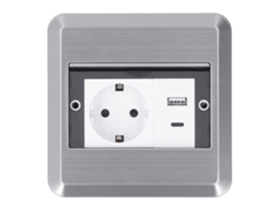 Tomada De Piso Embutido 16a Com Usb C Ac250v