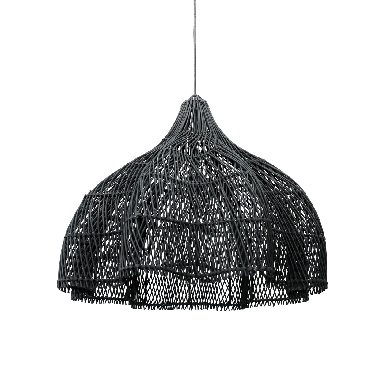 Candeeiro Suspenso Chicoteado - Preto - M BAZAR BIZAR