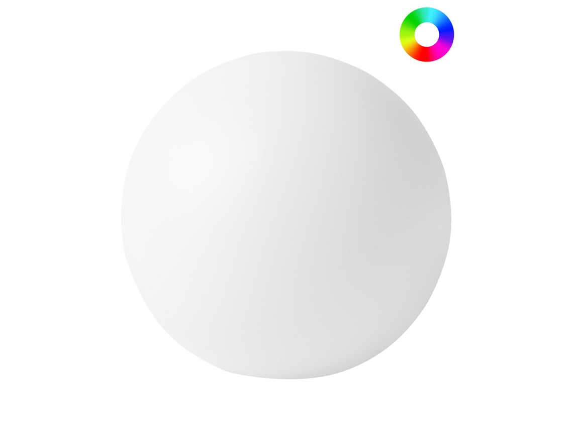 Candeeiro Esférico Led De Exterior Jocoy Branco Beliani