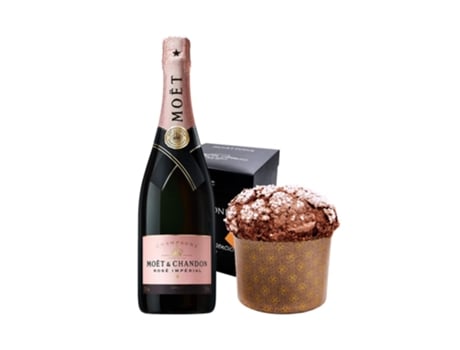Pack Moet & Chandon Rosé Panettone Juanfran Chocolate e Laranja 550Gr. CAMPOLUZ ENOTECA