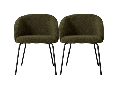 Conjunto de 2 poltronas Bouclette Teddy Moka La Factory - Teddy Moka Khaki