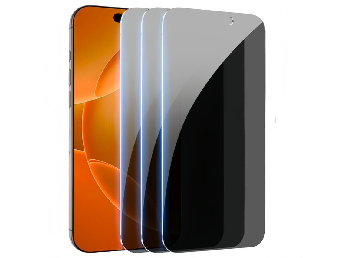 Película De Vidro Temperado Privacidade V Reel Para Iphone 16 Pro Max , 3 Peças