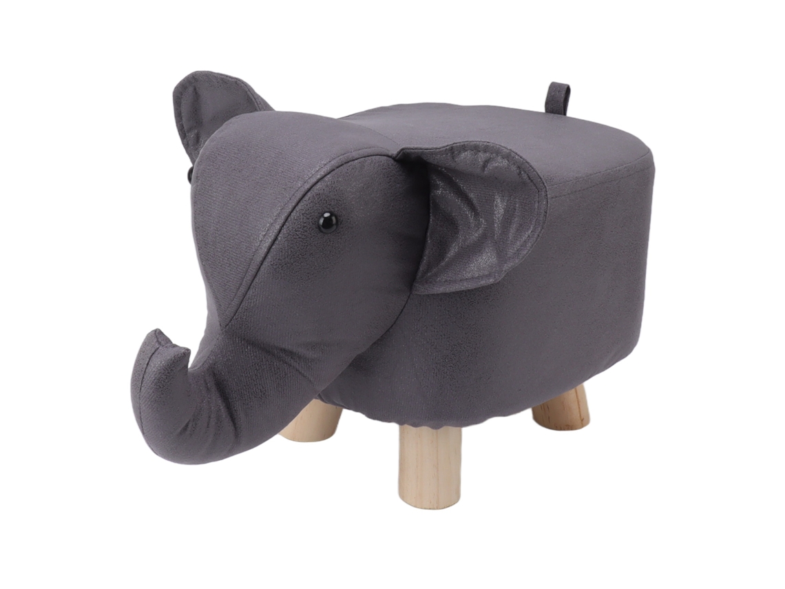 Elefante Puff Anti Deslizante Silencioso Confortável Estável Para Crianças Cinza Escuro