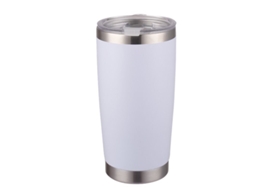 2026 taza Térmica de Acero Inoxidable para Exteriores 20 Oz, Aislada Al Vacío Con Tapa Magnética, Sin Bpa, Color Blanco