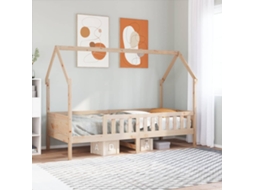 Vidaxl Cama Infantil Formato Casa 90x190 Cm Madeira De Pinho Maciça