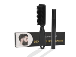 Lápis para preencher barba à prova d'água e durável com pincel.