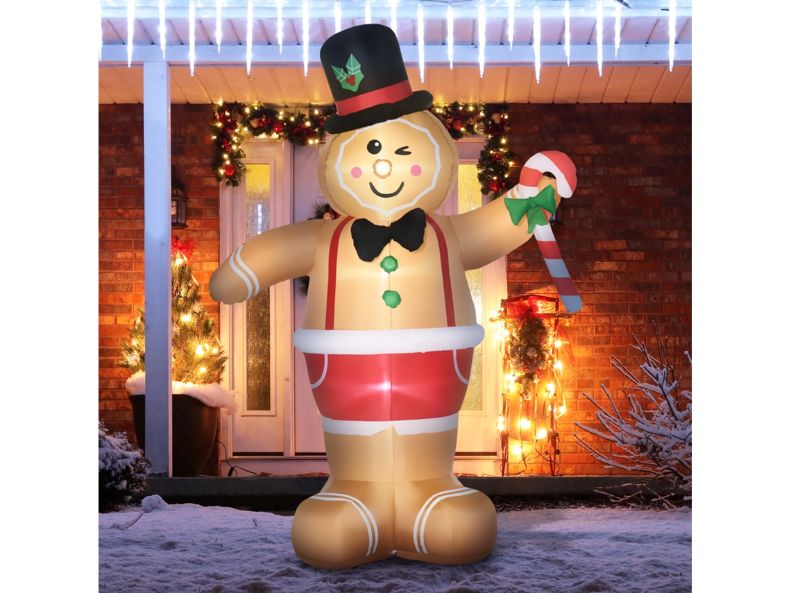 Inflatable Christmas Figures Inflatable Gingerbread Man, 2 M. Including Blower, Multi-colored