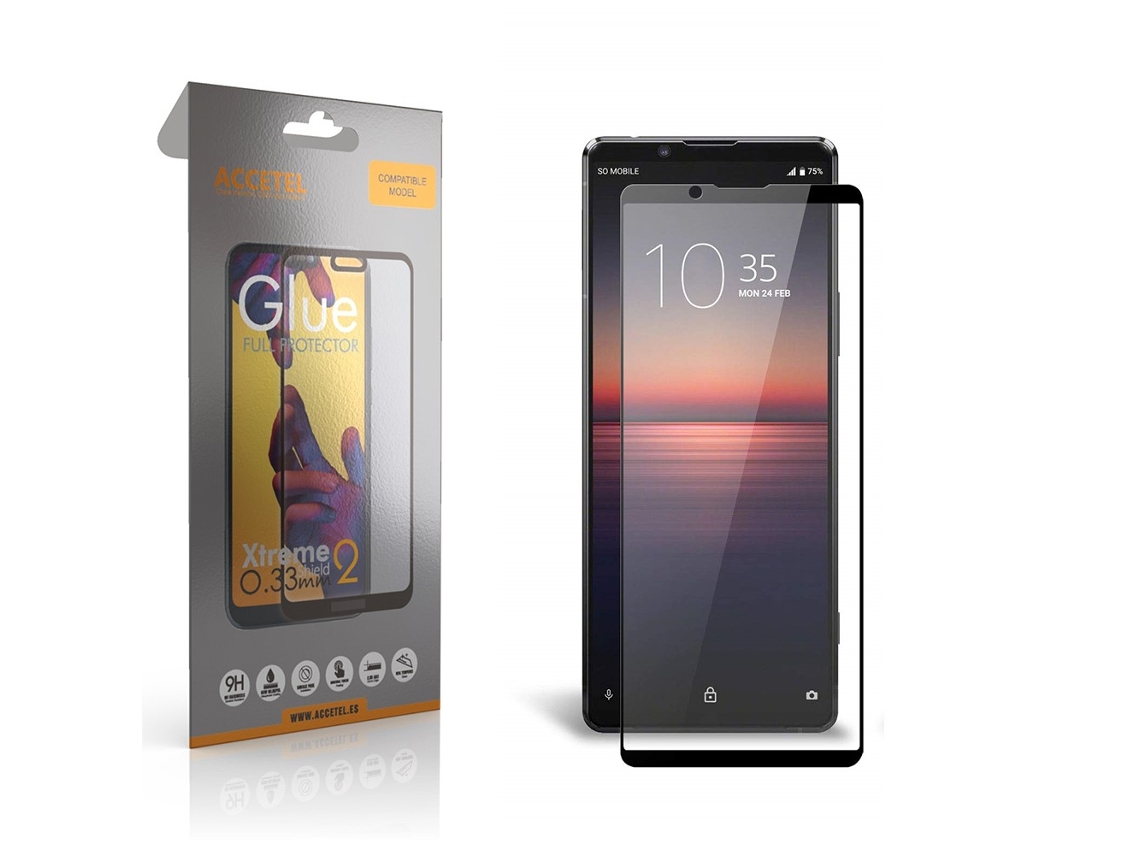 Película De Vidro 2d Full Glue - Xperia 1ii Preto