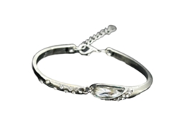 Pulseira De Liga Para Mulher Ajustável Com Strass
