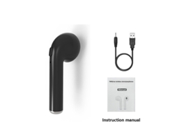 Auriculares Bluetooth True Wireless I7 Compatívtivo com Caixa de Carregamento de Microfone Adequado para Todos Os Smartphones Único Preto