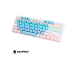 Teclado Mecânico Retroiluminado 87 Teclas Switch Azul Branco