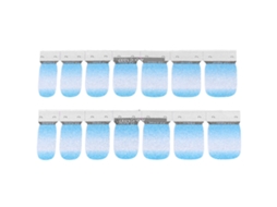 Adesivos De Unhas Com Padrões Gradientes E Glitter Autoadesivos Strips Completos Decalques Diy 14pcs