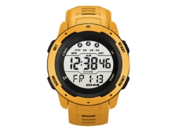 Business Relógio Digital Esportivo Multifuncional À Prova D'água Luminoso Cronômetro Masculino Corrida Outdoor Amarelo