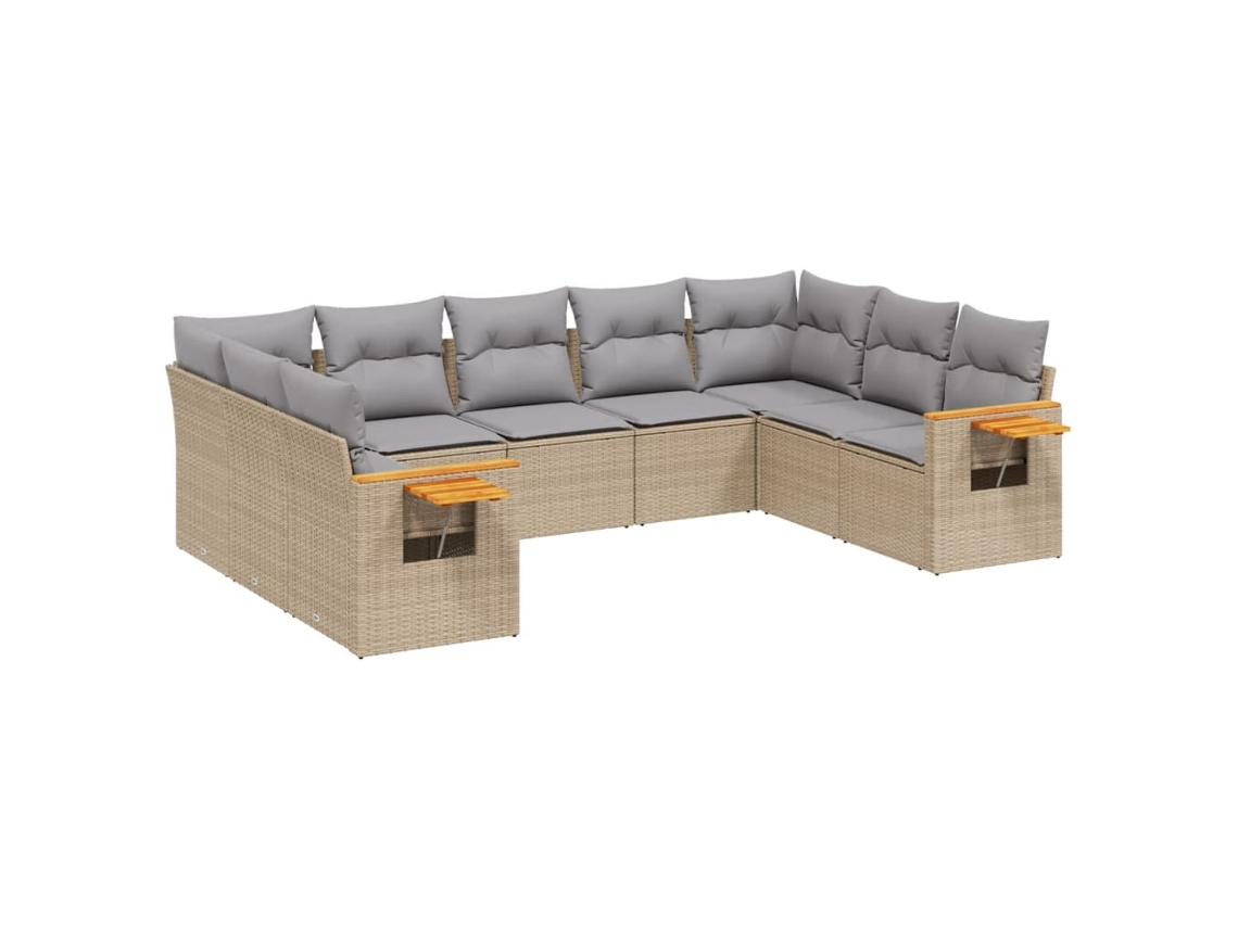 Garden Sofa Set, Garden Sofa Sets Vidaxl Bege Rattan / Vime (n/a)