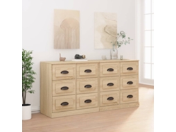 Vidaxl Aparadores 2 Pcs Derivados De Madeira Carvalho Sonoma
