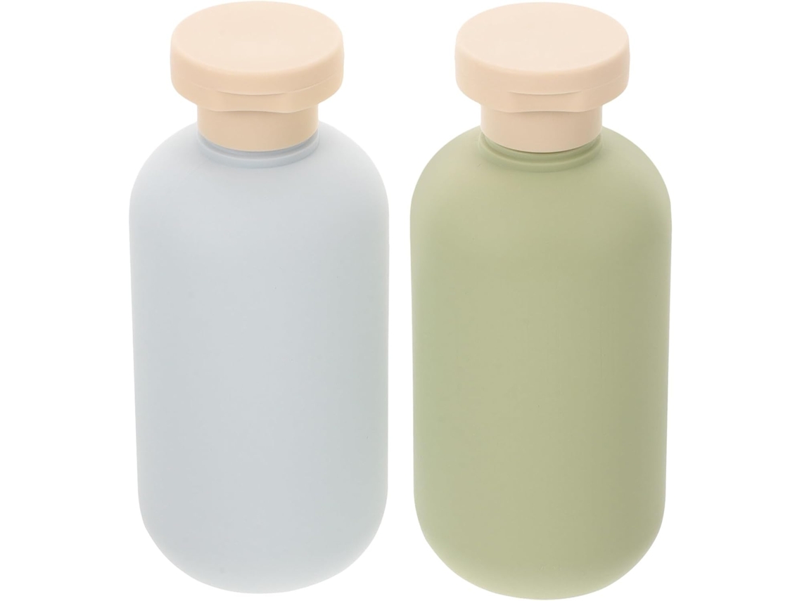 Conjunto De 2 Frascos De Viagem Reutilizáveis Em Pe Para Shampoo