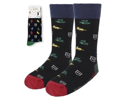 Meias Com Design Harry Potter Azul Marinho Tamanho 38 45 Licencias Infantiles