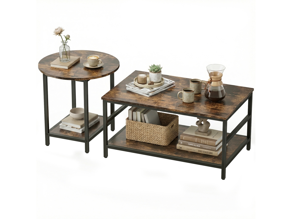 Conjunto De Mesa De Centro, Em Aço, Para Sala