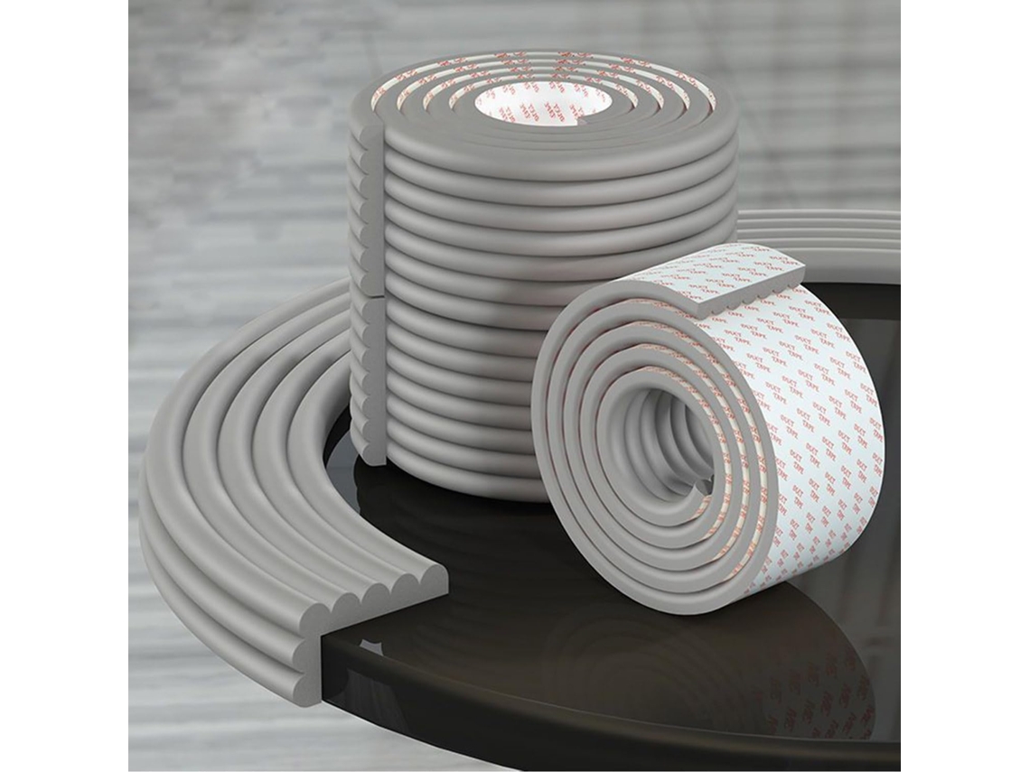 Protetor De Canto Para Mesa De Bebê , Espuma Macia 200 Cm Cinza Hexinyigjly