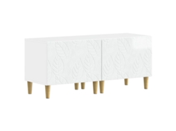 Vidaxl Gabinete Para Tv Branco Brilhante Derivados De Madeira
