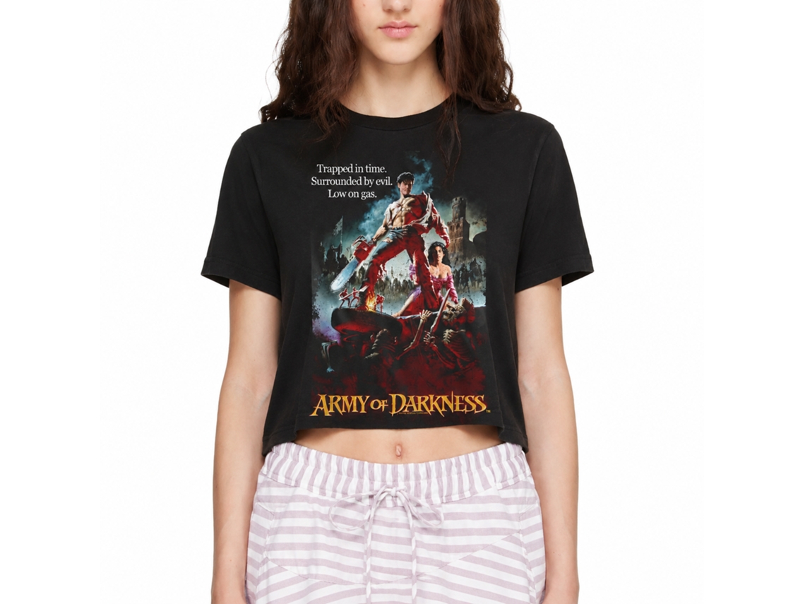 Rockinstone Army Of Darkness Movie Logo Black Adult T-shirt Size:xxxl